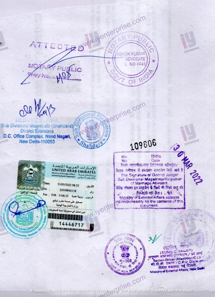 UAE-Attestation-From-Delhi