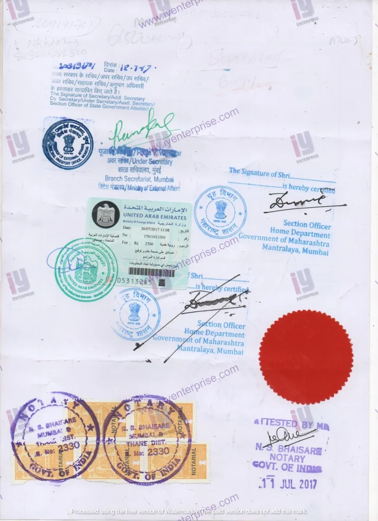 UAE-Attestation-From-Mumbai